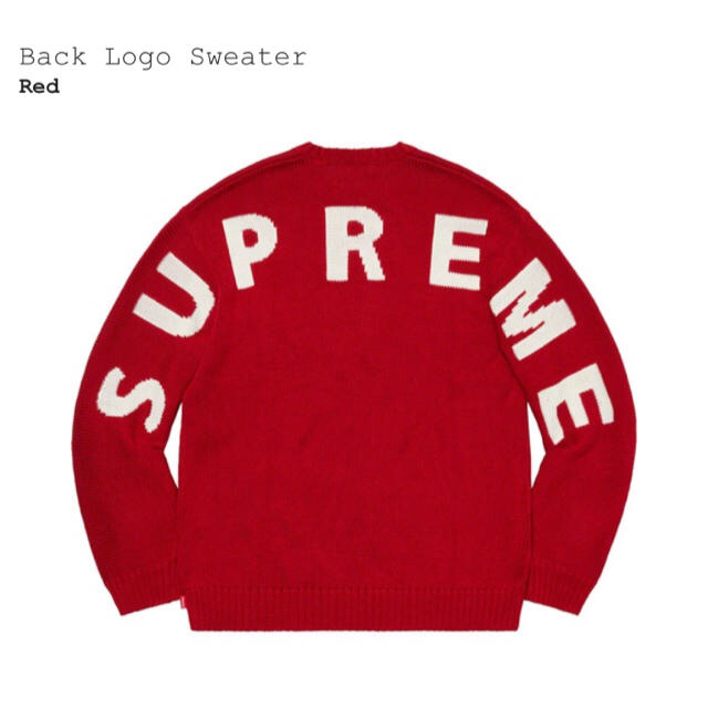 Supreme - Back Logo Sweater Red Largeの通販 by なつ's shop ...
