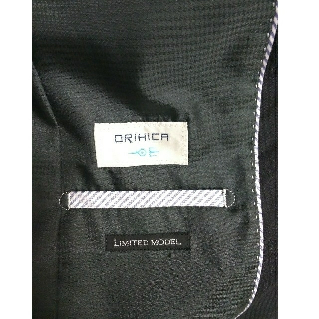 ORIHICA(オリヒカ)のORIHICA限定モデル スーツ上下セット ブラック ストライプ メンズのスーツ(セットアップ)の商品写真