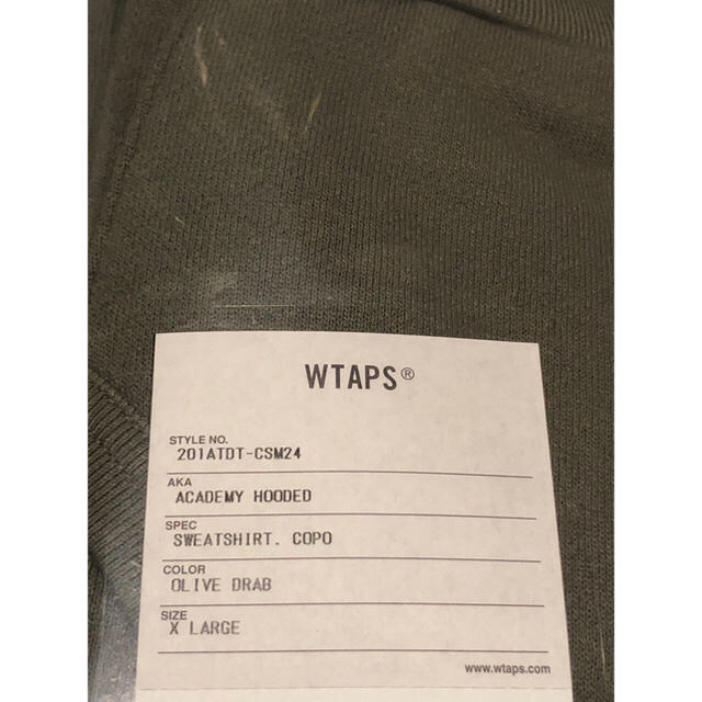 XL 新品未使用　wtaps 20ss ACADEMY HOODED オリーブ