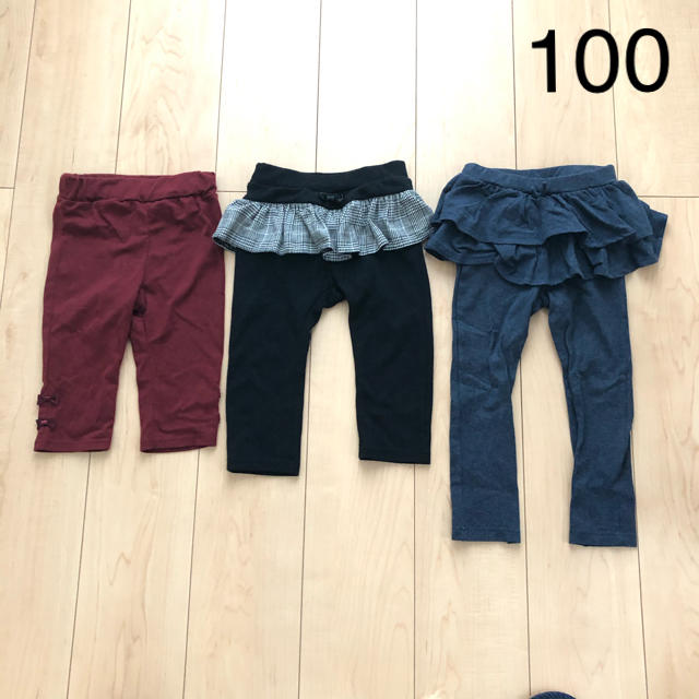 スカッツ＆レギンス3点セット‼︎ 100サイズ キッズ/ベビー/マタニティのキッズ服女の子用(90cm~)(パンツ/スパッツ)の商品写真