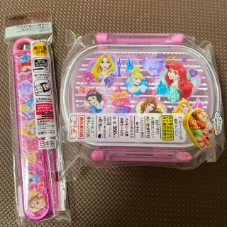 ディズニー(Disney)の【ぴんく様専用】ディズニー プリンセス お弁当箱 お箸 セット(弁当用品)