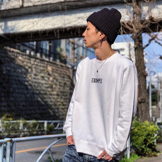 example crew neck Lサイズ