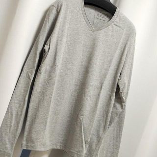 アズールバイマウジー(AZUL by moussy)のAZUL ロンT メンズ S 長袖 新品 未使用 アズール Tシャツ グレー(Tシャツ/カットソー(七分/長袖))