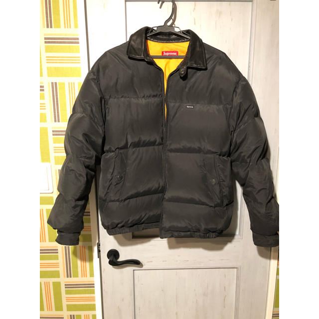 supreme Leather Collar Puffy Jacket - ダウンジャケット