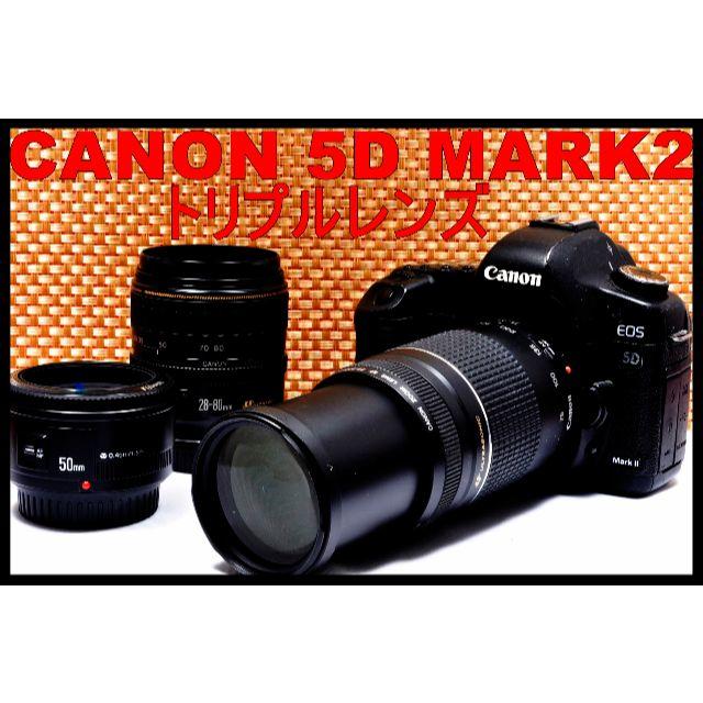 お買い得得価 Canon EOS 5D Mark Ⅱ 純正トリプルレンズ★おまけ★の通販 by Sunlight|キヤノンならラクマ - ★極上美品★Canon 新作即納
