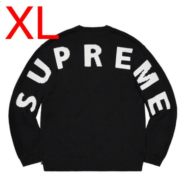 Supreme(シュプリーム)の【XLサイズ】シュプリーム バックロゴ Supreme Back Logo 黒 メンズのトップス(ニット/セーター)の商品写真