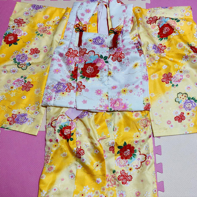 七五三　女の子　三歳 キッズ/ベビー/マタニティのキッズ服女の子用(90cm~)(和服/着物)の商品写真