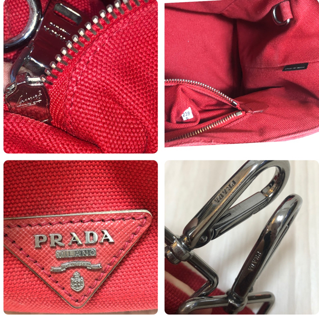 PRADA(プラダ)のPRADA ビジュー付き　2way カナパ　 レディースのバッグ(ショルダーバッグ)の商品写真