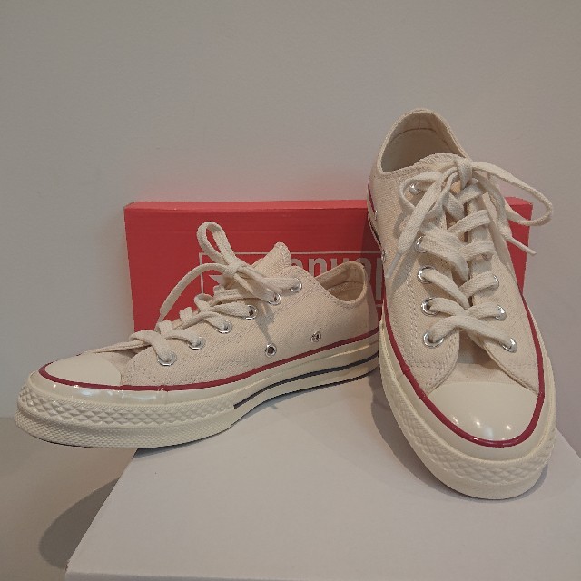 白「converse」ALL STARローカット