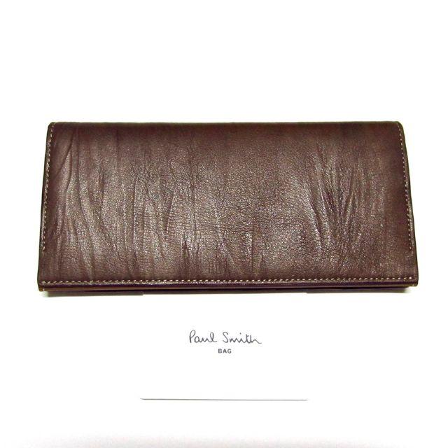 新品ポールスミス Paul Smith 長財布 牛革 羊革 ブラウン 新品ポールスミス Paul Smith 長財布 牛革 羊革 ブラウン