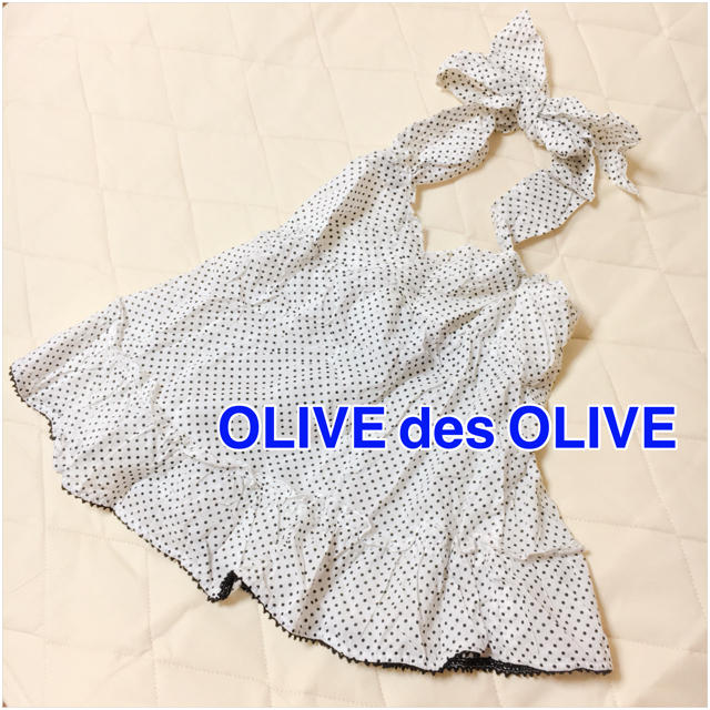 OLIVEdesOLIVE(オリーブデオリーブ)のOLIVE des OLIVE 水玉ホルターネック レディースのトップス(シャツ/ブラウス(半袖/袖なし))の商品写真