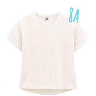 プチバトー(PETIT BATEAU)のプチバトー　ラメプリント　フレンチ　カットソー　8A(Tシャツ/カットソー)