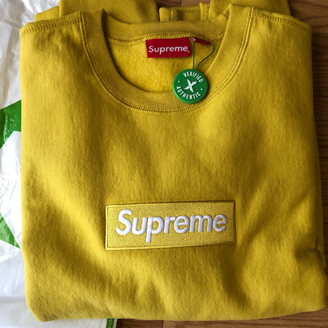 Supreme - Supreme Box Logo Crewneck Mustard シュプリーム