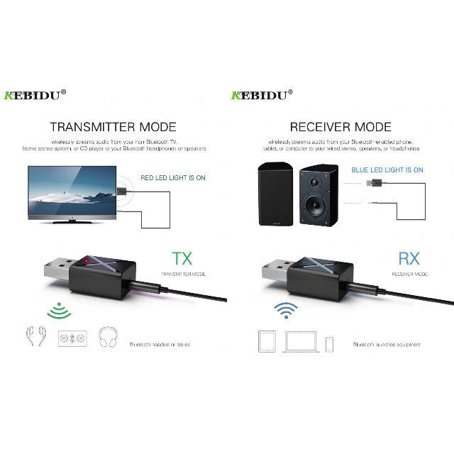 [M159]Bluetooth5.0 レシーバー＆トランスミッター スマホ/家電/カメラのオーディオ機器(その他)の商品写真