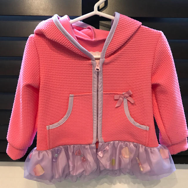 petit main(プティマイン)のpanpantutu バルーンパーカー 90 キッズ/ベビー/マタニティのキッズ服女の子用(90cm~)(ジャケット/上着)の商品写真