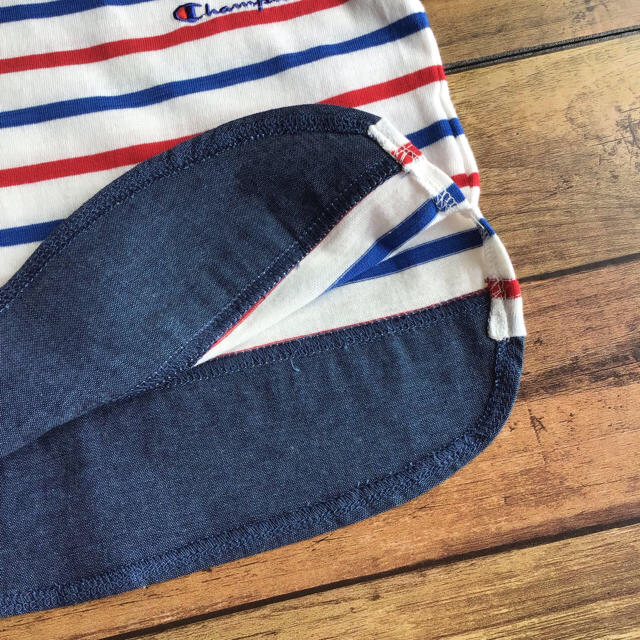 Champion(チャンピオン)の❤️専用☀️【 70 】チャンピオン ボーダー 裾レイヤTシャツ 合計2点 キッズ/ベビー/マタニティのベビー服(~85cm)(Ｔシャツ)の商品写真