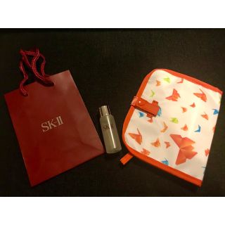 エスケーツー(SK-II)の【非売品】SK2トラベル用ポーチ&30ml 化粧水 空ケース&SK2 紙袋(その他)