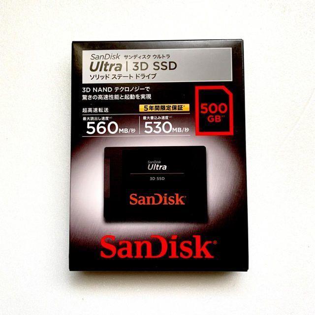 【新品未開封】SanDisk SSD Ultra 3D 500GB95KIOPSランダム書込み