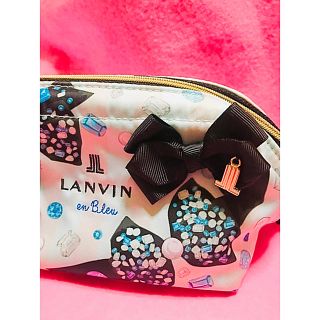 ランバンオンブルー(LANVIN en Bleu)のランバンオンブルー  ポーチ　リボン(ポーチ)