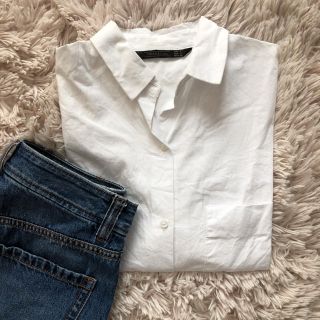 ザラ(ZARA)のzara 白シャツ(シャツ/ブラウス(長袖/七分))