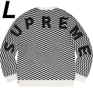 シュプリーム(Supreme)のL Supreme Back Logo Sweater Checkerboard(ニット/セーター)