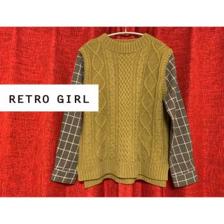 レトロガール(RETRO GIRL)の切り替えニット　シャツニット　レトロガール　RETRO GIRL(ニット/セーター)