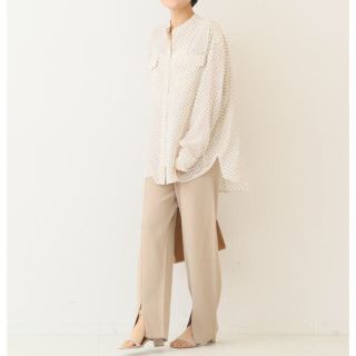 スピックアンドスパン(Spick & Span)の＊Spick&Span ドットフロッキーワークシャツ＊(シャツ/ブラウス(長袖/七分))