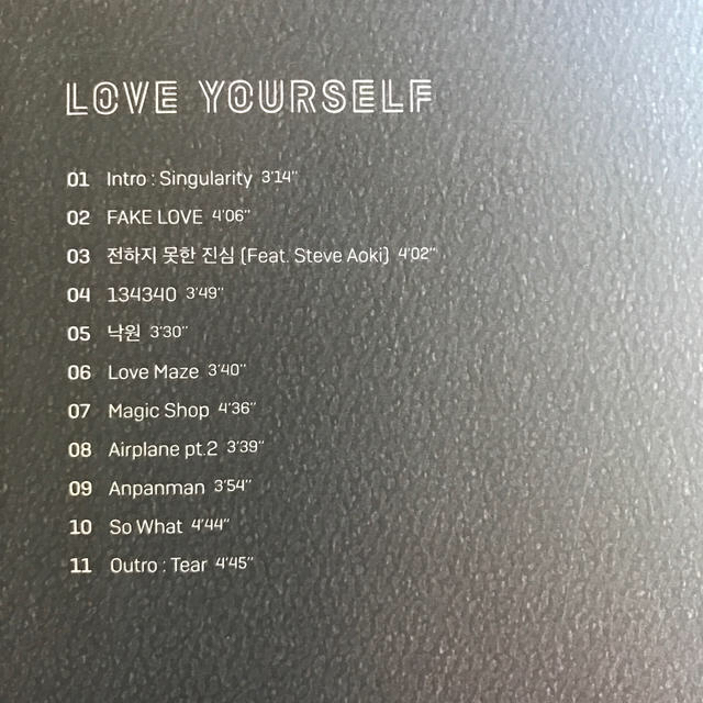 防弾少年団(BTS)(ボウダンショウネンダン)のBTS LOVE YOURSELF アルバム エンタメ/ホビーのCD(K-POP/アジア)の商品写真