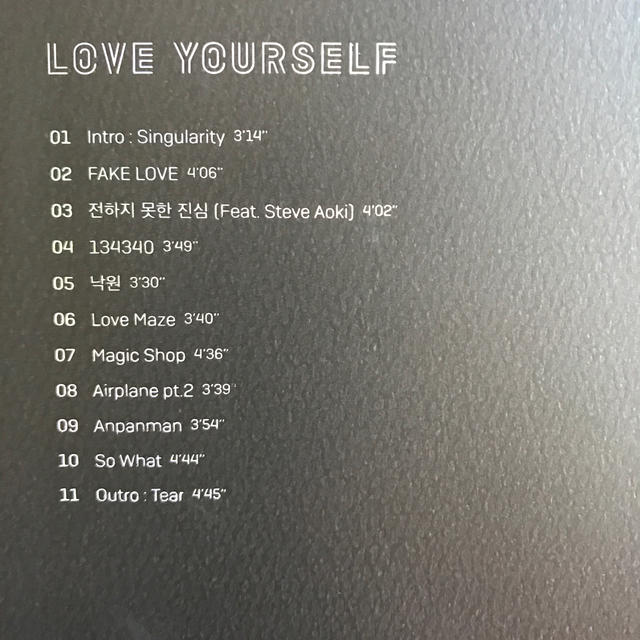 防弾少年団(BTS)(ボウダンショウネンダン)のBTS LOVE YOURSELF Tear エンタメ/ホビーのCD(K-POP/アジア)の商品写真