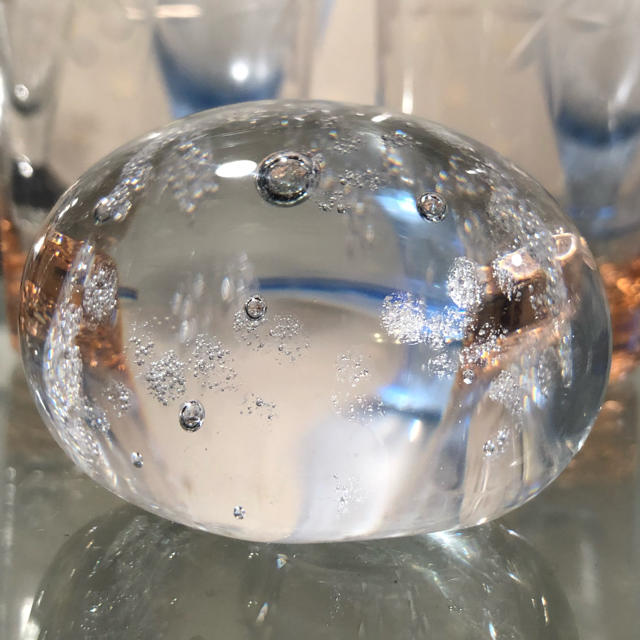 数々の賞を受賞 Glass school Eye ペーパーウェイト Studio Glass