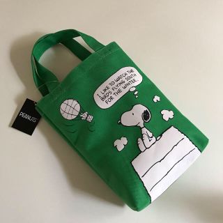 スヌーピー(SNOOPY)の新品＊スヌーピー ミニトートバッグ / グリーン(トートバッグ)