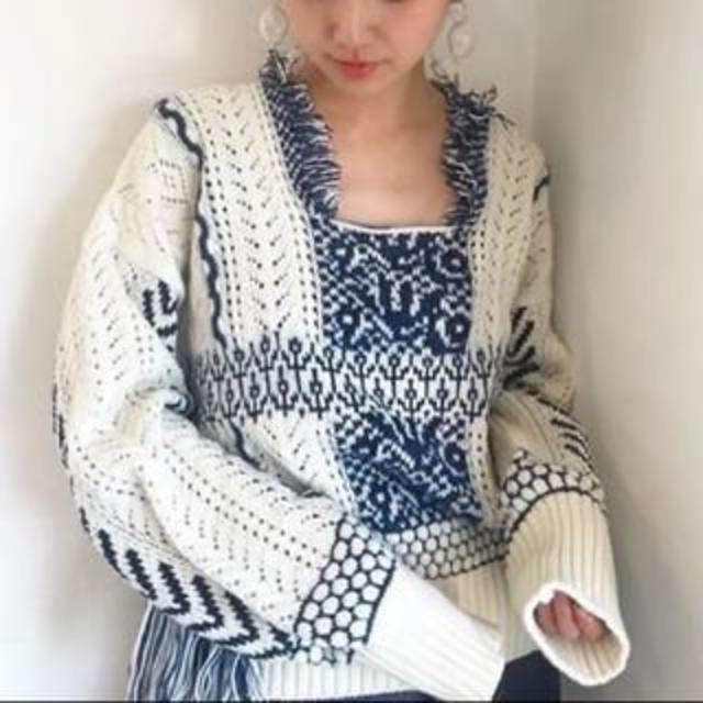 mame(マメ)のmame2018AWskiers knit ethnic sweater レディースのトップス(ニット/セーター)の商品写真
