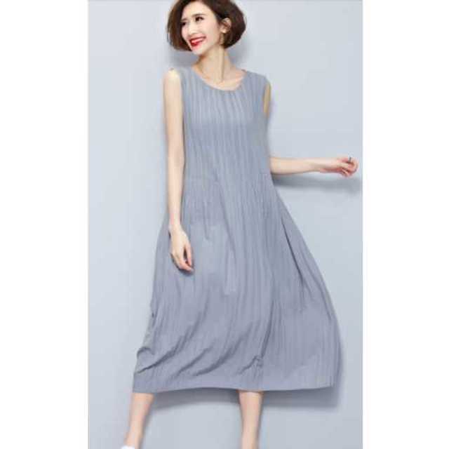 爽やかなシルエットでこの夏ピッタリです♪　ロングワンピース レディースのワンピース(ロングワンピース/マキシワンピース)の商品写真