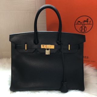 エルメス(Hermes)の美品★鑑定済み★HERMES エルメス バーキン35 ブラック トゴ G刻印(トートバッグ)