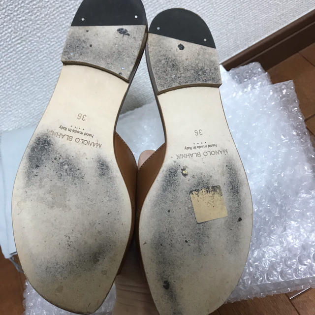 完売品 美品 レア マノロブラニク サンダル キャメル 36 アパルトモン