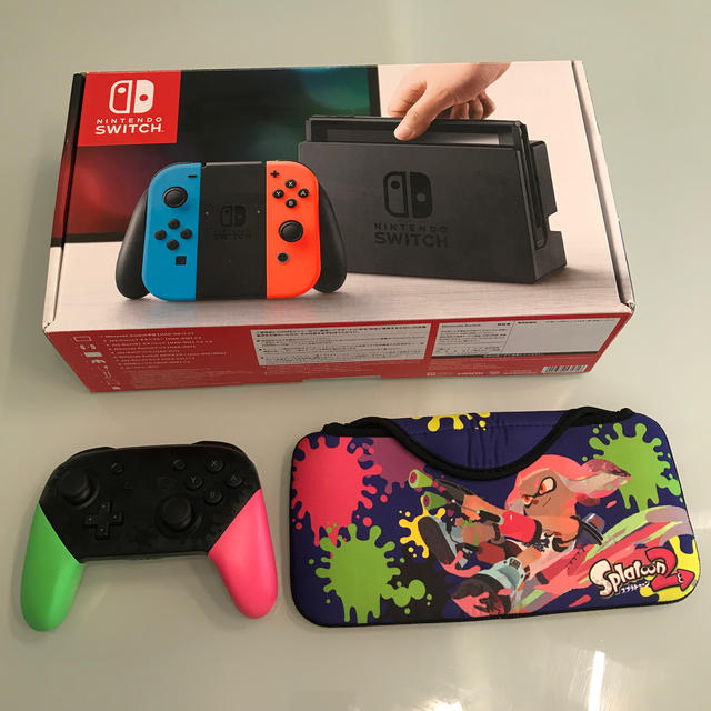 品】任天堂Switch 本体 プロコン+ケース付-