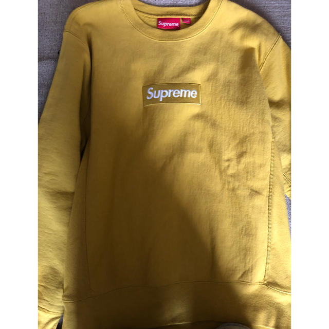 supreme boxlogo mustard Mサイズ　トレーナー　スウェット