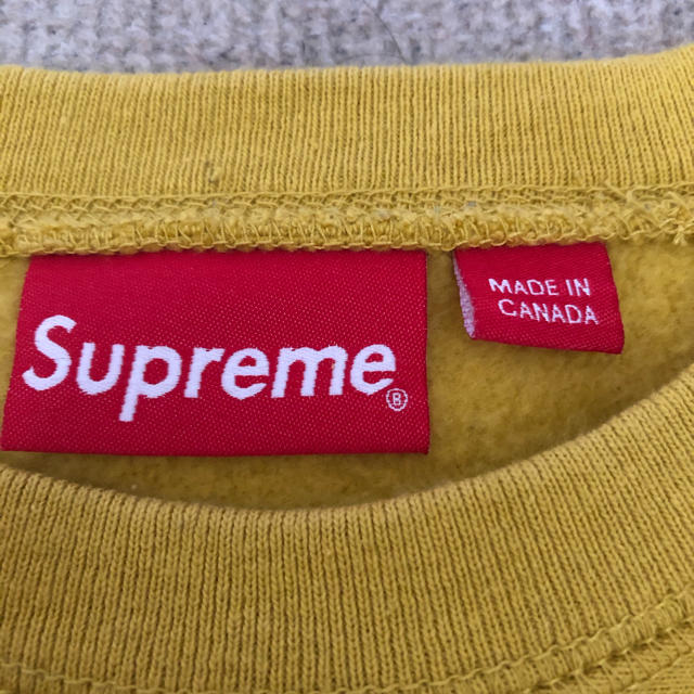 supreme boxlogo mustard Mサイズ　トレーナー　スウェット 1