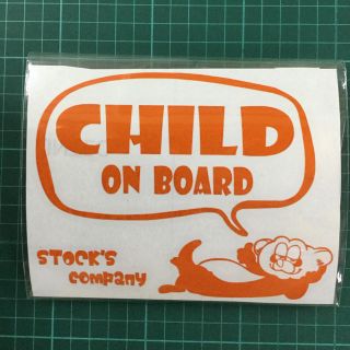 ステッカー　CHILD ON BOARD オレンジ(車外アクセサリ)