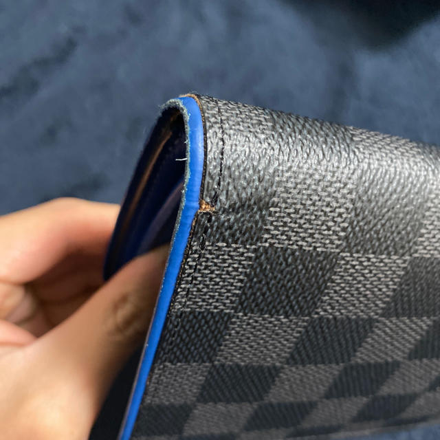 ルイ・ヴィトン　LOUISVUITTON 財布　ダミエ　ブルー　メンズ　長財布