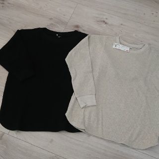 ユニクロ(UNIQLO)のユニクロ ワッフルクルーネックTシャツ(Tシャツ(長袖/七分))