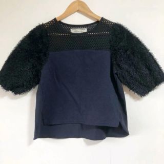 アメリヴィンテージ(Ameri VINTAGE)の❤️STELLA CIFFON❤️袖フワフワ✨異素材 ブラウス(シャツ/ブラウス(半袖/袖なし))