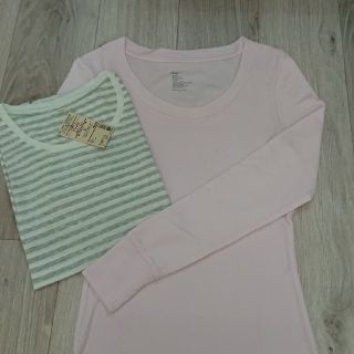 ムジルシリョウヒン(MUJI (無印良品))の無印良品ボーダーロンT+gapロンTセット(Tシャツ(長袖/七分))