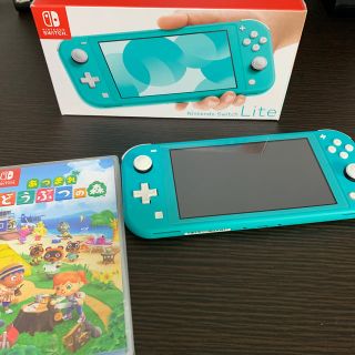 ニンテンドースイッチ(Nintendo Switch)のNintendo Switch Lite 本体 + あつまれどうぶつの森　セット(携帯用ゲーム機本体)