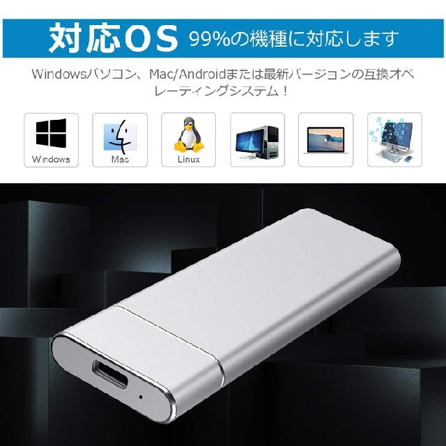 最終価格ポータブル 超薄型外付けHDD(Silver,2TB)

 スマホ/家電/カメラのPC/タブレット(PC周辺機器)の商品写真