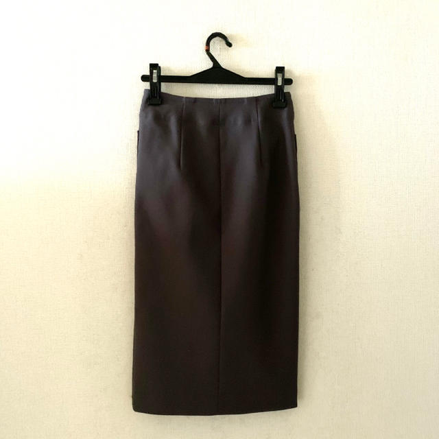 Noble(ノーブル)の【Noble】T/Cダブルクロス フープジップタイトスカート レディースのスカート(ミニスカート)の商品写真
