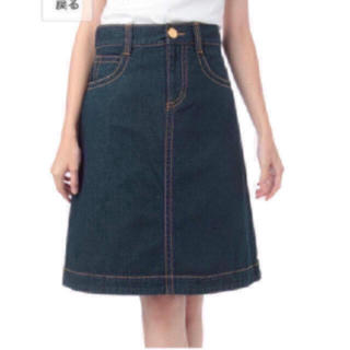 アクアガール(aquagirl)のアクアガール　デニム台形スカート(ひざ丈スカート)