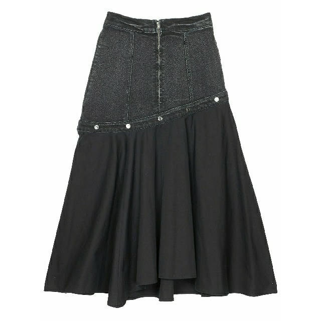 Ameri VINTAGE(アメリヴィンテージ)のameri vintage FLOWING LINE DENIM SKIRT レディースのスカート(ロングスカート)の商品写真