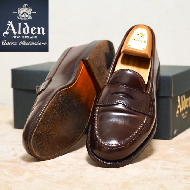 Alden(オールデン)のAlden 7.5D オールデン コードバン ペニーローファー メンズの靴/シューズ(ドレス/ビジネス)の商品写真