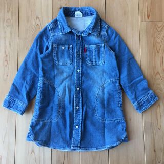 エフオーキッズ(F.O.KIDS)のエフオーキッズ♡デニム シャツ ワンピース 110 女の子(ワンピース)